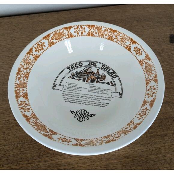 Vintage Royal China Co. Garden Classics TACO SALAD Serving Bowl Made In USA - Picture 1 of 9